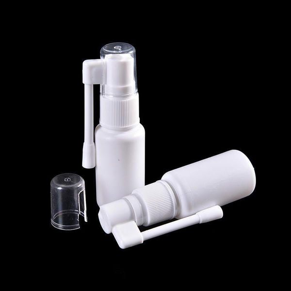 Atomizzatore portatile per naso con spruzzatore con rotazione di 360 gradi Pompa nasale in plastica bianca nebulizzata Bottiglie spray naso vuoto 10 ml Qdtel Dbtpn