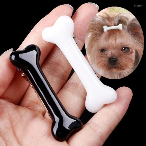 Vestuário de cachorro design de osso hairpin moda criativa clipes de cabelo pet charme adorável barrettes ferramentas de estilo acessórios