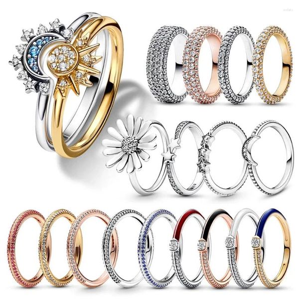 Cluster Ringe Panlala 2024 DIY Charms Paar Halskette 925 Sterling Silber Zubehör Benutzerdefinierte Handgemachte Frauen Für Schmuck Großhandel