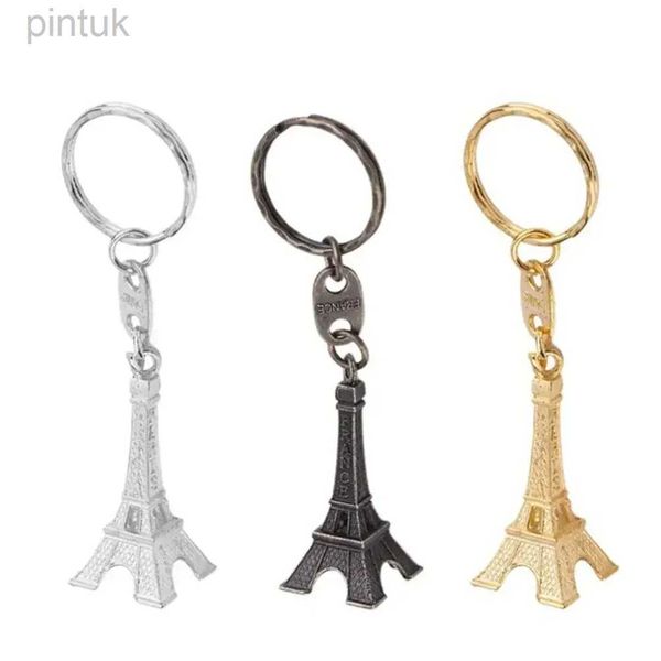 Schlüsselanhänger Lanyards 1pc Eiffelturm Modell Schlüsselbund Mode Metall Schlüsselring Neuheit Auto Schlüssel Halter Party Souvenir Geschenk 3 Farbe ldd240312