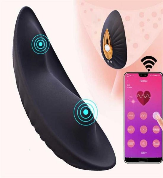 Секс-игрушка-массажер Портативный вибратор-трусики Невидимое вибрационное яйцо Стимулятор клитора 10 режимов Игрушки для женщин Приложение Bluetooth Wireles6700044