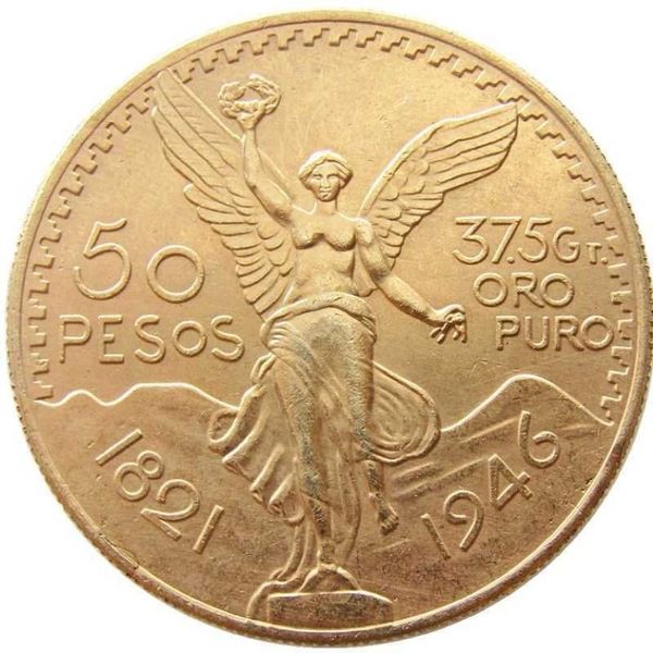 Moneta da 50 pesos del Messico di alta qualità in oro del 1946, copia coin298b