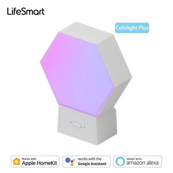 Controlla LifeSmart Cololight Plus Pannelli luminosi LED intelligenti 16 milioni di colori RGB Luce quantistica fai-da-te Funziona con Apple HomeKit Google Alexa