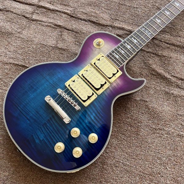 Personalizzazione di fabbrica Nuova chitarra elettrica sfumata blu personalizzata di alta qualità