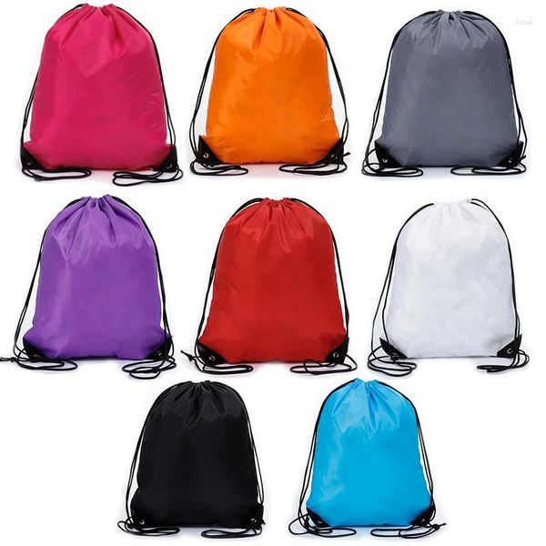 Sacos de armazenamento ao ar livre dupla camada cordão ginásio mochilas à prova dwaterproof água natação esportes praia saco viagem portátil dobrável