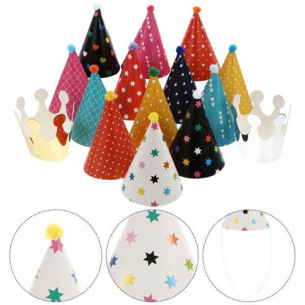 Abbigliamento per cani 22 pezzi berretti per cappelli per feste di compleanno per cuccioli di animali domestici accessori per costumi da vacanza307Y