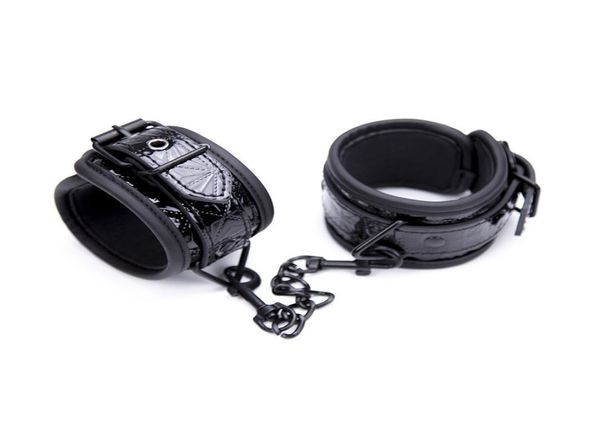 Preto vermelho algemas perna para mulheres bdsm bondage engrenagem restrições adultos jogos sexuais brinquedos para casais 3670514