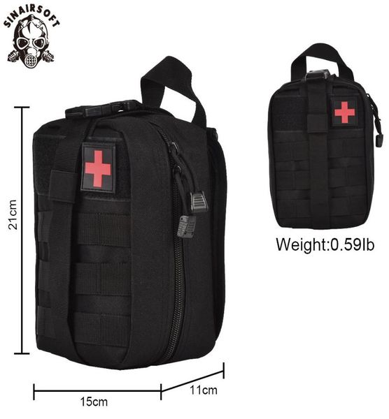 SINAIRSOFT Kit di pronto soccorso medico tattico IFAK EMT Utility Pouch Trattamento Marsupio Borsa di emergenza multifunzionale Molle upda For7170774