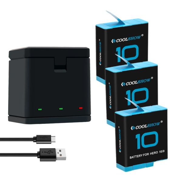 Kameras Akku für GoPro Hero 10 Black für GoPro Hero 11 Batteries Ladekamera für GoPro Hero 9 Bateria accesorios 1800mah