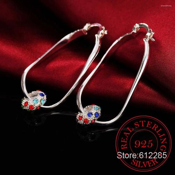 Baumeln Ohrringe 925 Sterling Silber Ohrring Hochzeit Schmuck Zubehör Mode Koreanische Bunte Lange Tropfen Für Frauen 2024