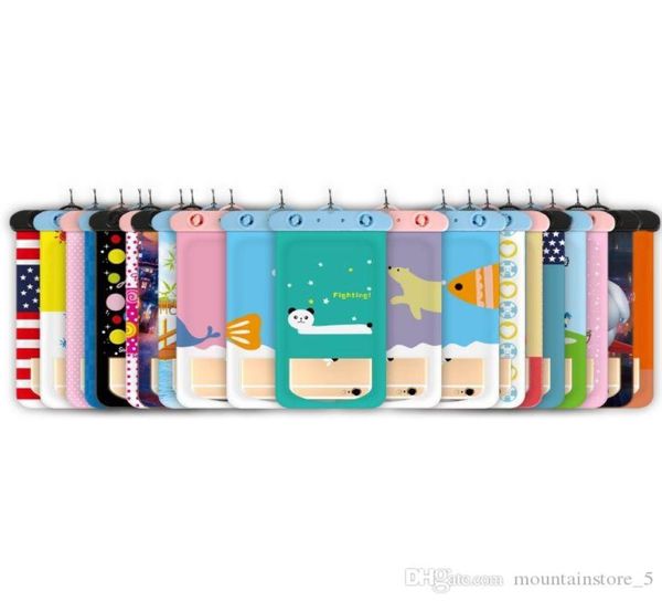 Универсальный водонепроницаемый чехол с рисунком из мультфильма для iPhone XS Max XR X 8 7 6 Plus Samsung S8 Note 8 для Huawei водонепроницаемый чехол 3301797