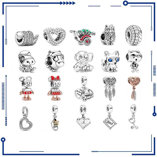 925 prata moda novo cuidado crânio amor sonho captura net frisado pingente original pan original pulseira diy acessórios contas frete grátis