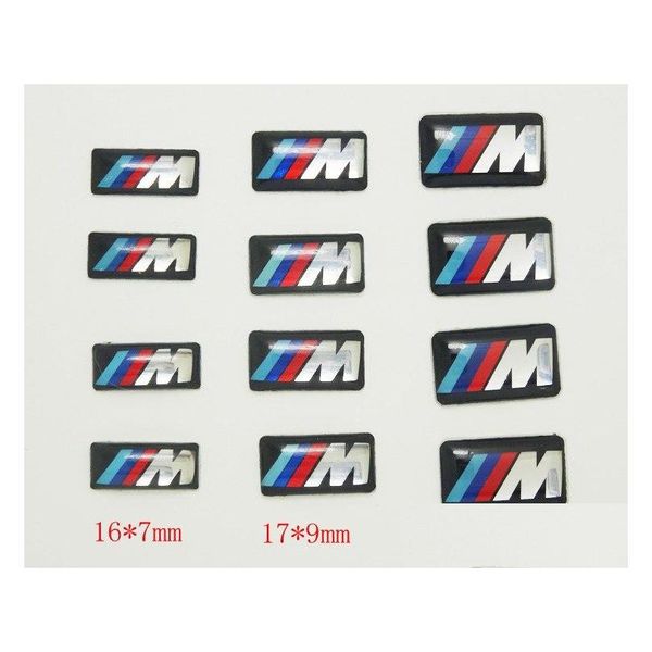 Adesivos de carro 100pcs Tec Sport Wheel Badge 3D Emblema Adesivo Decalques Logo para Série M M1 M3 M5 M6 X1 X3 X5 X6 E34 E36 E6 Estilo Drop D Otmrd