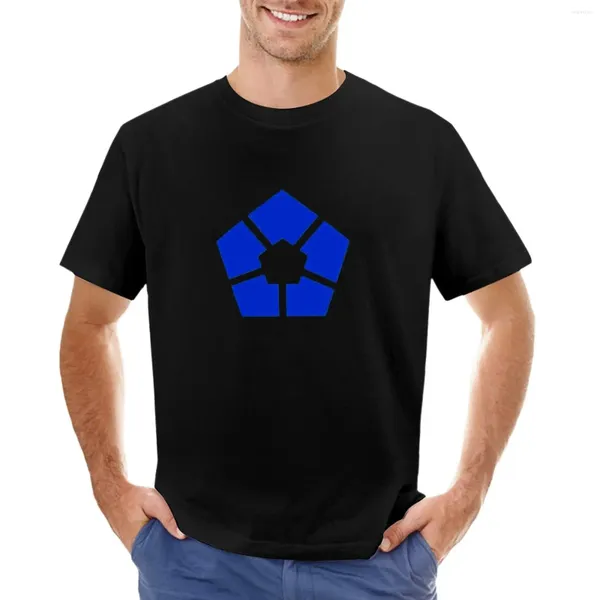 Canotte da uomo T-shirt con logo blu con lucchetto T-shirt vintage Camicie oversize T-shirt da uomo in cotone