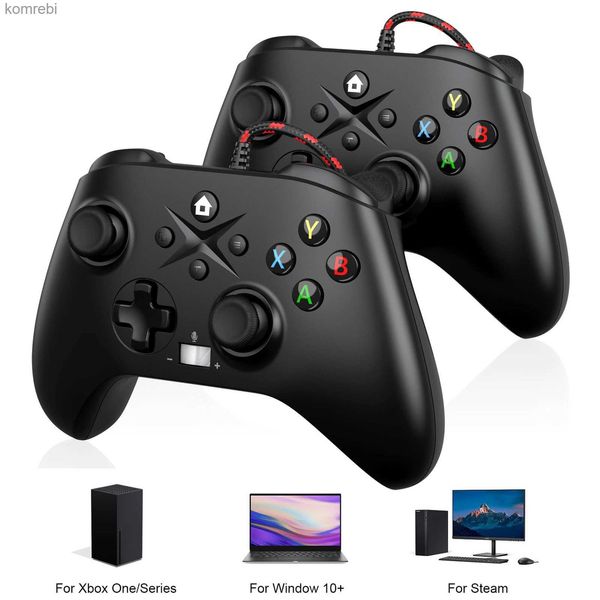 Игровые контроллеры Джойстики Проводной контроллер для Xbox One/Series X/S Win10 Геймпад Разъем 3,5 мм Вибрация Рычаг управления ПК Консольный джойстик L24312