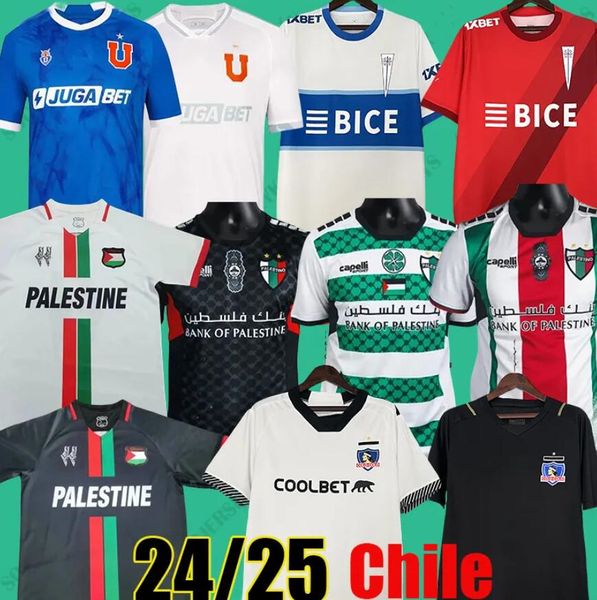 2024 2025 Universidad de Şili Futbol Formaları Colo Colo Erkek Çocuk Kiti Setleri Şili Footall Gömlekleri Üniversitesi Universidad Kulübü Katolika Jersey Üniformaları 24 25 Şili