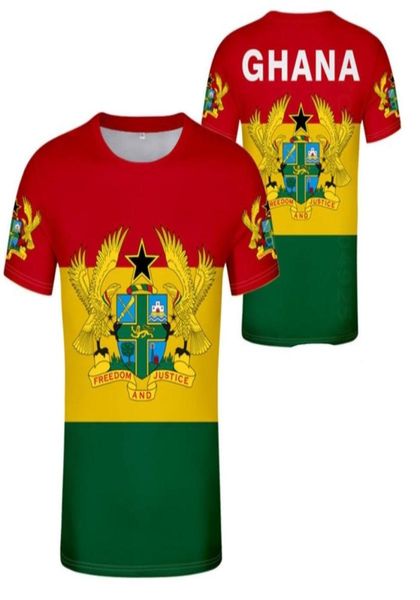 GANA t camisa diy feito sob encomenda nome número gha t camisa nação bandeira gh país república faculdade imprimir p o texto roupas 2206161244341