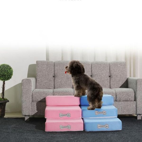 Haustier Treppen Matte Spielzeug Haustier Bett Treppen Welpen Katze Bett Kissen Matte 2 Schritt Falten Atmungsaktive Mesh Sofa Rampe für Hund Katze Traning2625