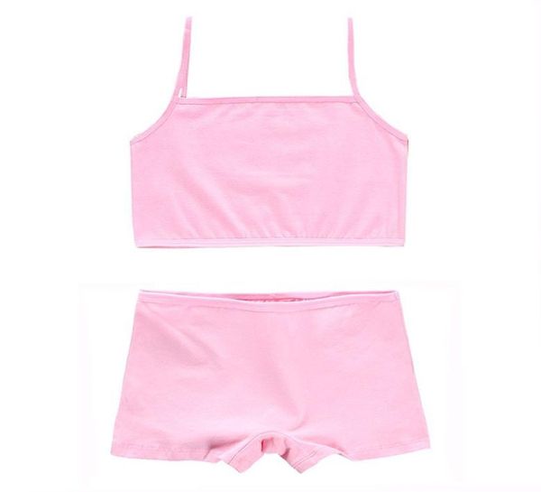 2 conjuntos de sutiãs de treinamento conjunto para meninas conjunto de roupa interior adolescente algodão roupa interior para meninas sutiã for814years2407028