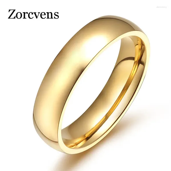 Cluster Ringe Kotik Edelstahl Rose Gold Farbe Anti-Allergie Glatt Einfache Hochzeit Paare für Mann Frau Geschenk