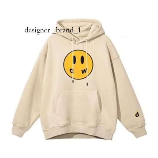 Drew Hoodie Designer Hoodie Drew Herren Hoodiesmiley Face Yellow Man Retro Draw Hoodie Letters Print Sweatshirt Damen T-Shirt Frühling Trend Langarm Top High 1305