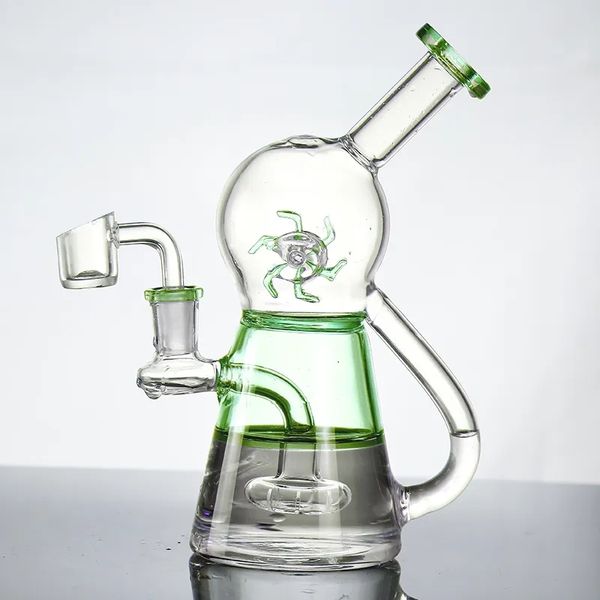 Glas Water Bong Recycler Pyrex Кальянная трубка Перколятор Барботер Фильтр для курительной водопроводной трубы с 14 мм Мужская чаша для табака