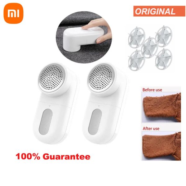 Controle em estoque xiaomi mijia removedor de fiapos portátil aparador de bola de cabelo removedor de suéter aparador de motor 5 folhas ciclone cabeça de corte flutuante