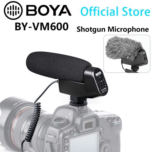 Mikrofone BOYA BYVM600 OnCamera Shotgun-Kondensatormikrofon mit Nierencharakteristik für Canon Sony Nikon Pentax DLSR-Kamera YouTube-Streaming-Blog