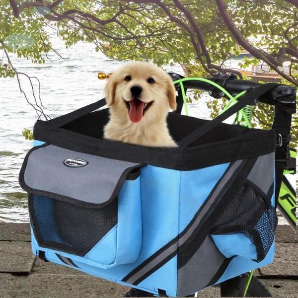 Чехлы на автомобильные сиденья для собак, складная велосипедная корзина, велосипедные корзины для маленьких домашних животных, передняя переноска на руль для путешествий, Shopping296Z