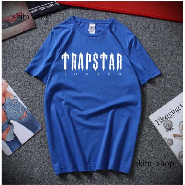 T Mens Camisa 2024 Trapstar Designer Camisa Homens Mulheres Hip Hop Top Nova Impressão T-shirt Verão Moda Preto Sportswear Marca Moletom Pano 852