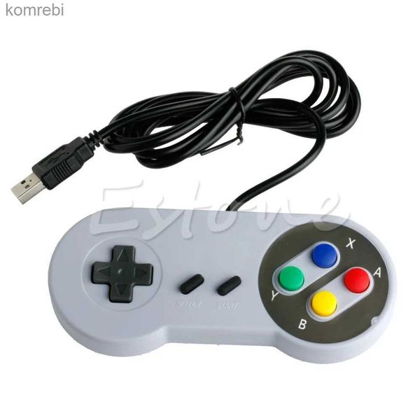 Controladores de jogo Joysticks 1 PC Novo Wired USB SNES Controller Retro Gaming Joypad Joystick Gamepad para Reino Unido L24312