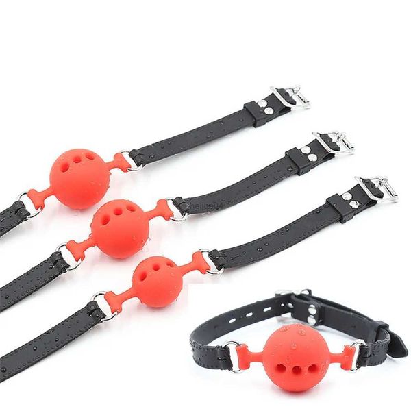 Giocattoli per adulti 3 dimensioni Morbido silicone di sicurezza Bocca aperta Gag Ball BDSM Bondage Gear Prodotto erotico Giocattoli del sesso per coppie Due donne Uomini Giochi per adultiL2403