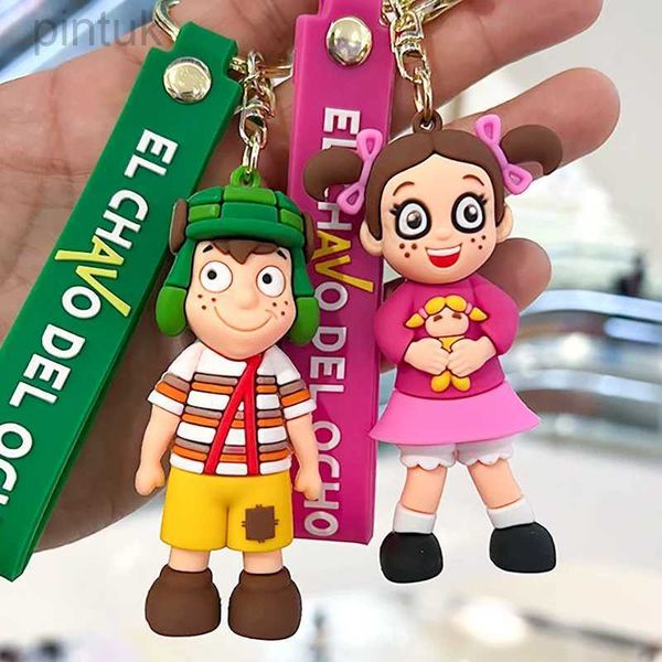 Chaveiros Lanyards Engraçado El Chavo Del Ocho llavero Anime Silicone Verde Menino Boneca Chaveiro Criativo Carro Chaveiro Dos Desenhos Animados Jóias Presentes Atacado LDD240312