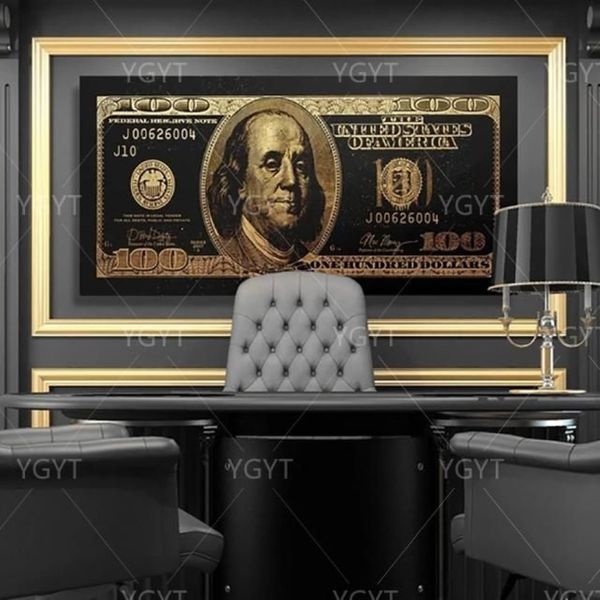 Dipinti Soldi Vecchio Dollaro in oro Regalo Wall Art Home Decor HD Stampa Immagine modulare Poster Pittura su tela per camera da letto Opere d'arte 286c