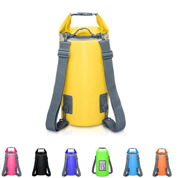 BASSE PVC Backpack impermeabile Kayak Casatto da trekking da marcia da viaggio per viaggio da viaggio per immersioni per immersioni per vasca da fiume Borsa da fiume 5l 10l 15l 20l 30l