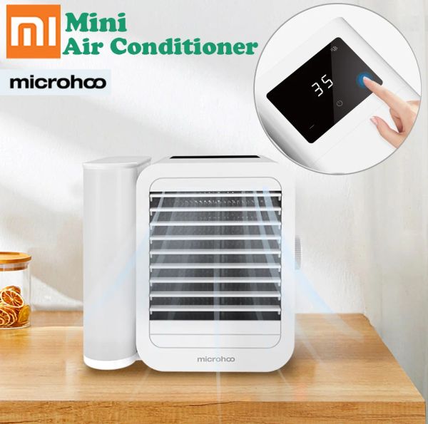 Controllo Più Nuovo Xiaomi Microhoo 3 In 1 Mini Condizionatore D'aria Ventola di Raffreddamento Ad Acqua Touch Screen Temporizzazione Artic Cooler Umidificatore Ventola senza lama