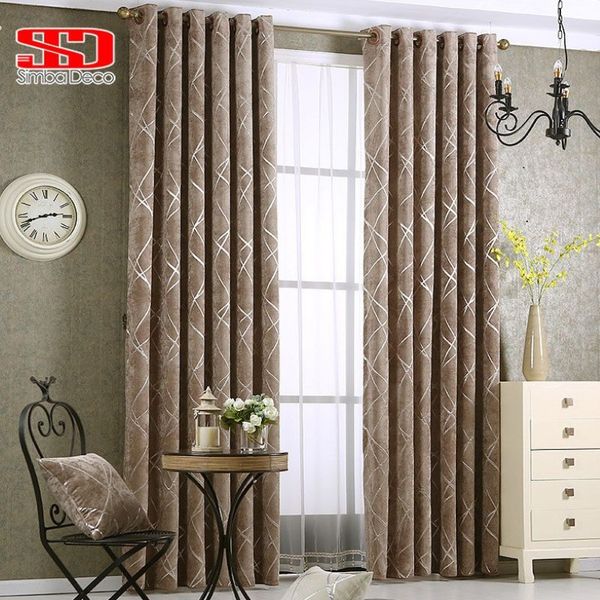 Cheniille Jacquard Gümüş Karartma Perdeleri Yatak Odası İçin Modern Kör Kumaş Gri Drapes Oturma Odası Pencere Özel Boyutu251s