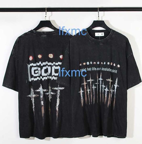 Saint Michael x Branded Collection Винтажная футболка с короткими рукавами со степлером Nine Inch O1UU