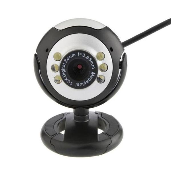 Fotocamera webcam USB da 120 MP 6 LED con microfono per visione notturna per desktop PC6244693