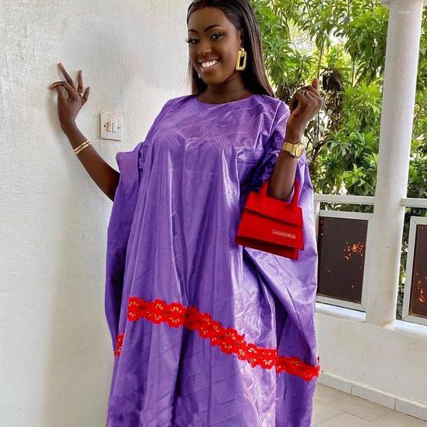 Roupas étnicas Tamanho Livre Bazin Riche Vestidos de Noite Originais para Mulheres Africanas Nigéria Casamento Festa Diária Lazer Dashiki Robe