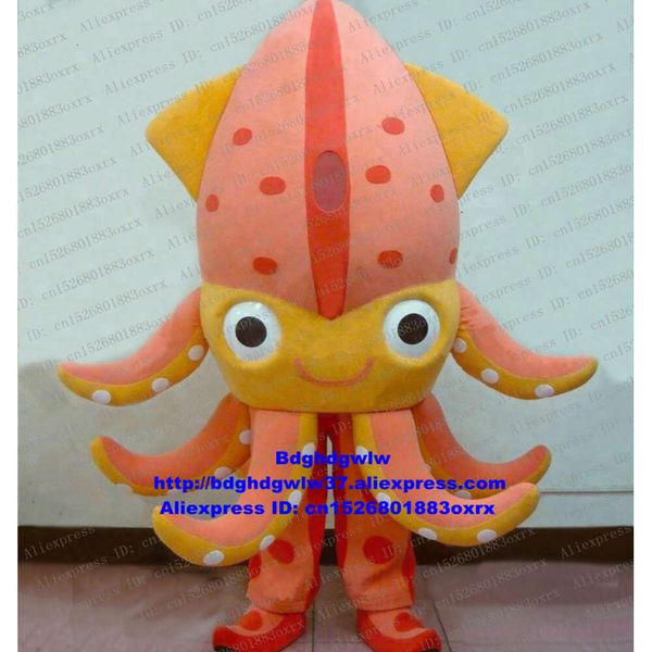 Costumi mascotte Polpo rosa Devilfish Polpi Seppie Inkfish Seppia Calamari Calamari Costume mascotte per adulti Grandi magazzini Grazie Volontà Zx2371