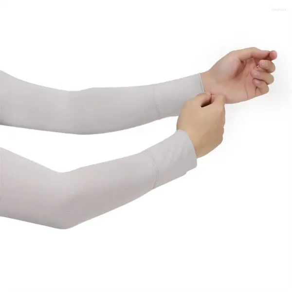 Joelheiras finas mangas de braço algodão tela sensível ao toque luvas longas proteção uv protetor de mão capa equitação condução