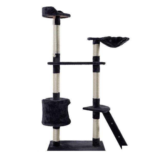 Новый 60 Cat Tree Tower Квартира Когтеточка Мебель для котят Pet qylUNU bdesports234h