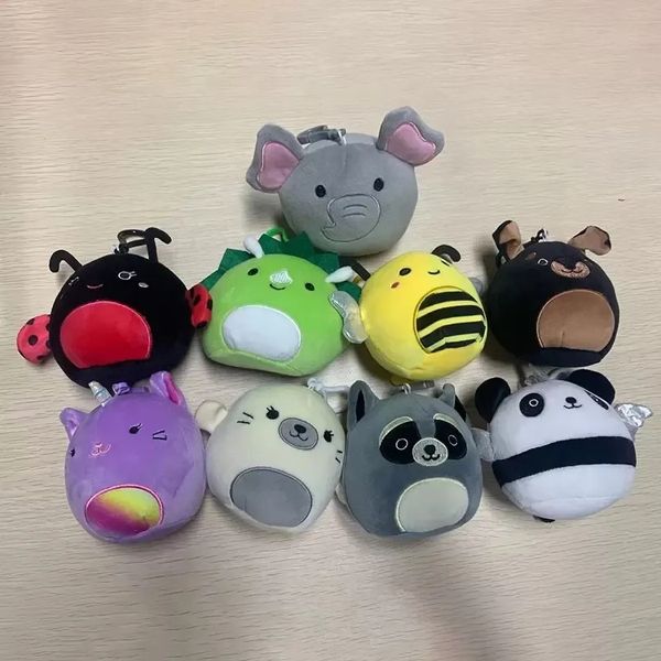 2024 Squishy 10 cm Plüschtier Kissen Schlüsselanhänger Cartoon Stofftiere Kaninchen Krabbe Biene Schmetterlinge Koala Triceratop Stofftiere Weihnachtsgeschenke für Kinder