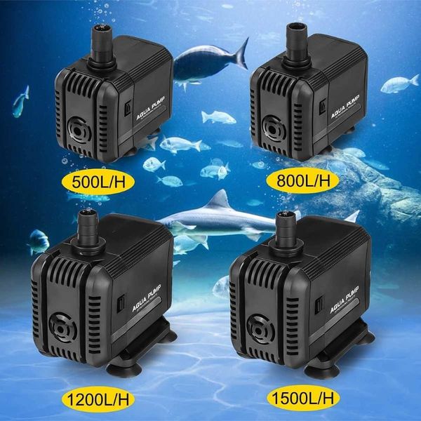 Bomba de água de aquário portátil para tanque lagoa piscina fontes bomba submersível à prova dwaterproof água bomba de água de baixa potência mini bombas y2257v