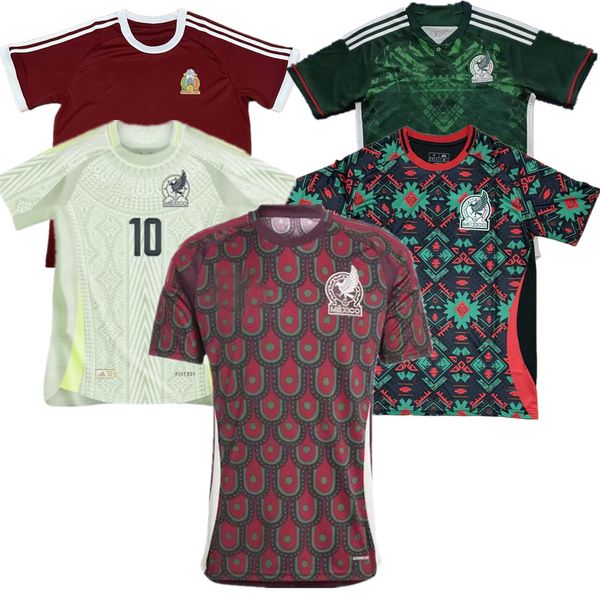 2024 25 Camisetas Masculinas México Copa América RAUL CHICHARITO 2024 LOZANO DOS SANTOS 24 25 H.LOZANO Camisas Masculinas Uniformes Fãs