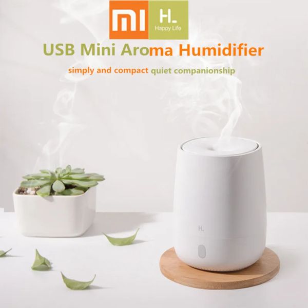 Steuerung Original Xiaomi Mijia HL Tragbarer USB-Mini-Luft-Aromatherapie-Diffusor Luftbefeuchter Leiser Aroma-Nebelhersteller 7 Lichtfarben Home Office