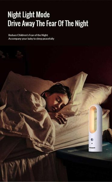 Panasonic Мини-светодиодный фонарик с датчиком света для кемпинга USB перезаряжаемый магнитно-адсорбционный ночник P08242343339