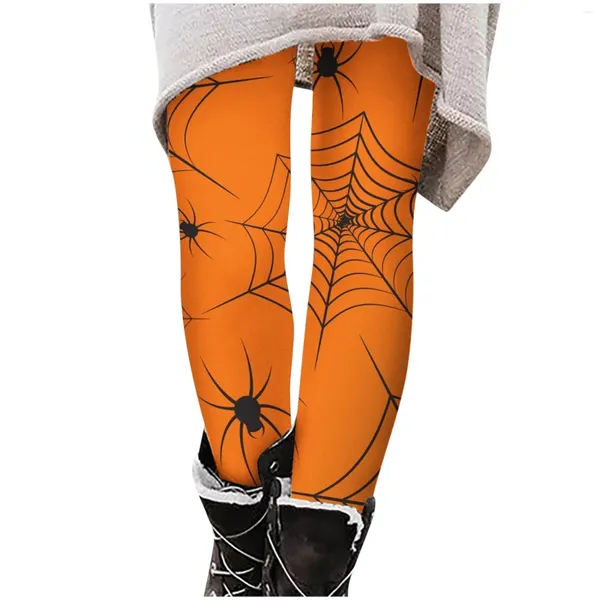 Calças femininas Halloween Imprimir Mulher Sexy Stretch Pant Slim Cintura Alta Legging Feminino Bottoms Sleep Casual Home