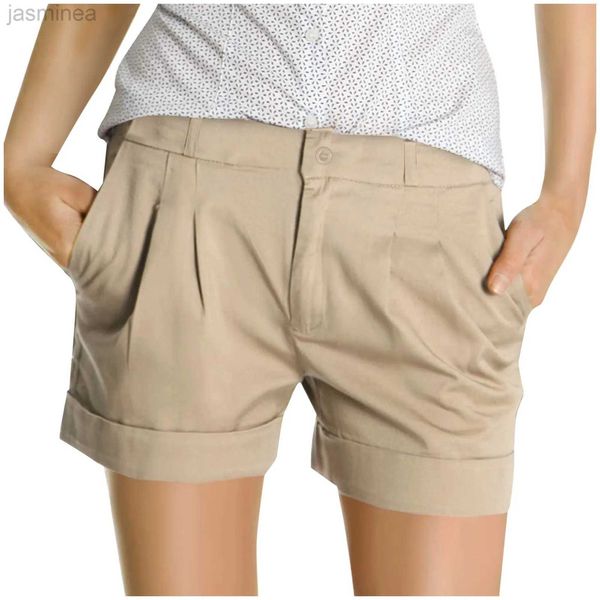 Frauen Shorts Heißer Verkauf Kurze Koreanische Casual Design Weiß Braun Anzug Shorts Mode Feste Taille Breite Bein Shorts Ohne gürtel ldd240312